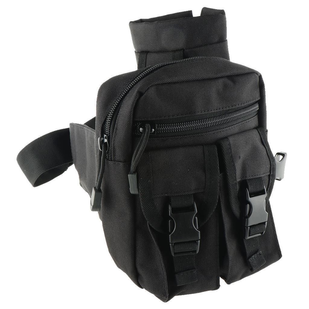 Waist Fanny Pack Water Bottle Holder Hip Storage Bag for Outdoor Running Black