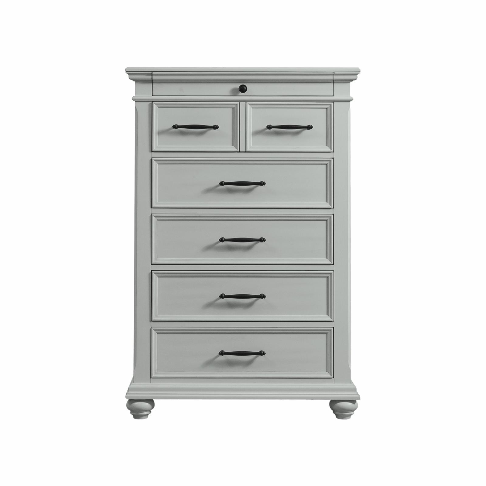 Picket House Furnishings Brooks 6-Drawer Chest in Grey