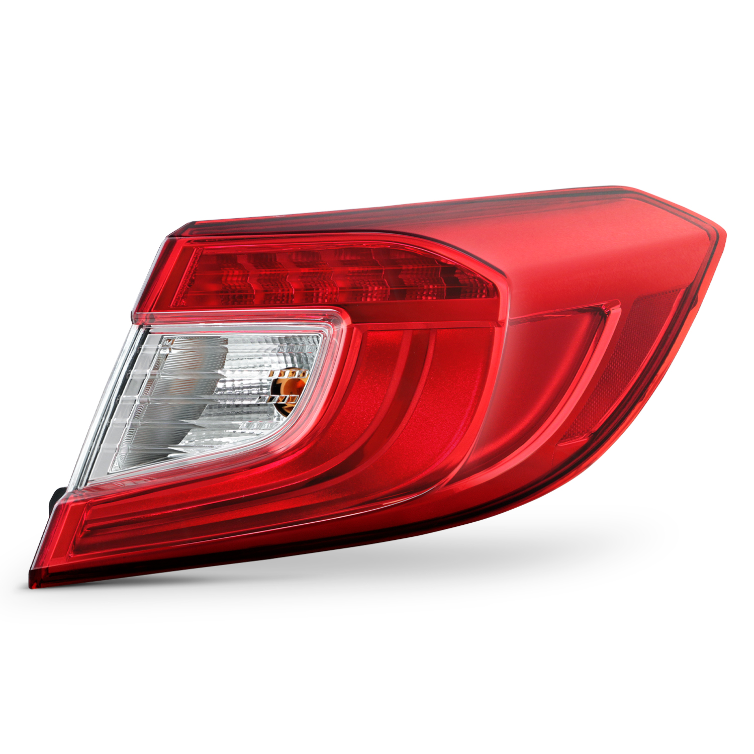 AKKON - Fits 2018-2022 Honda Accord Sedan LED Running Chrome Red Clear Tail Light Brake Lamp Outer Passenger Right Replacement