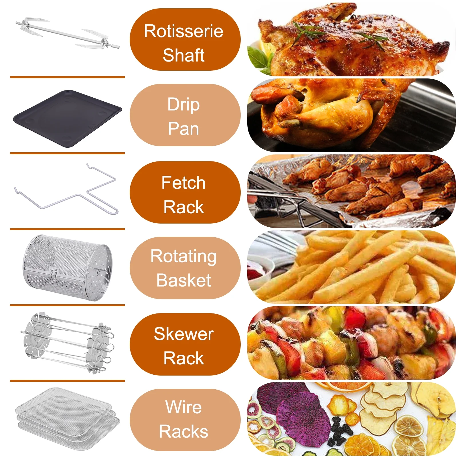 ZOKOP 16.91Quart Air Fryer Oven with Digital Touch Screen, ETL Certified(Red)