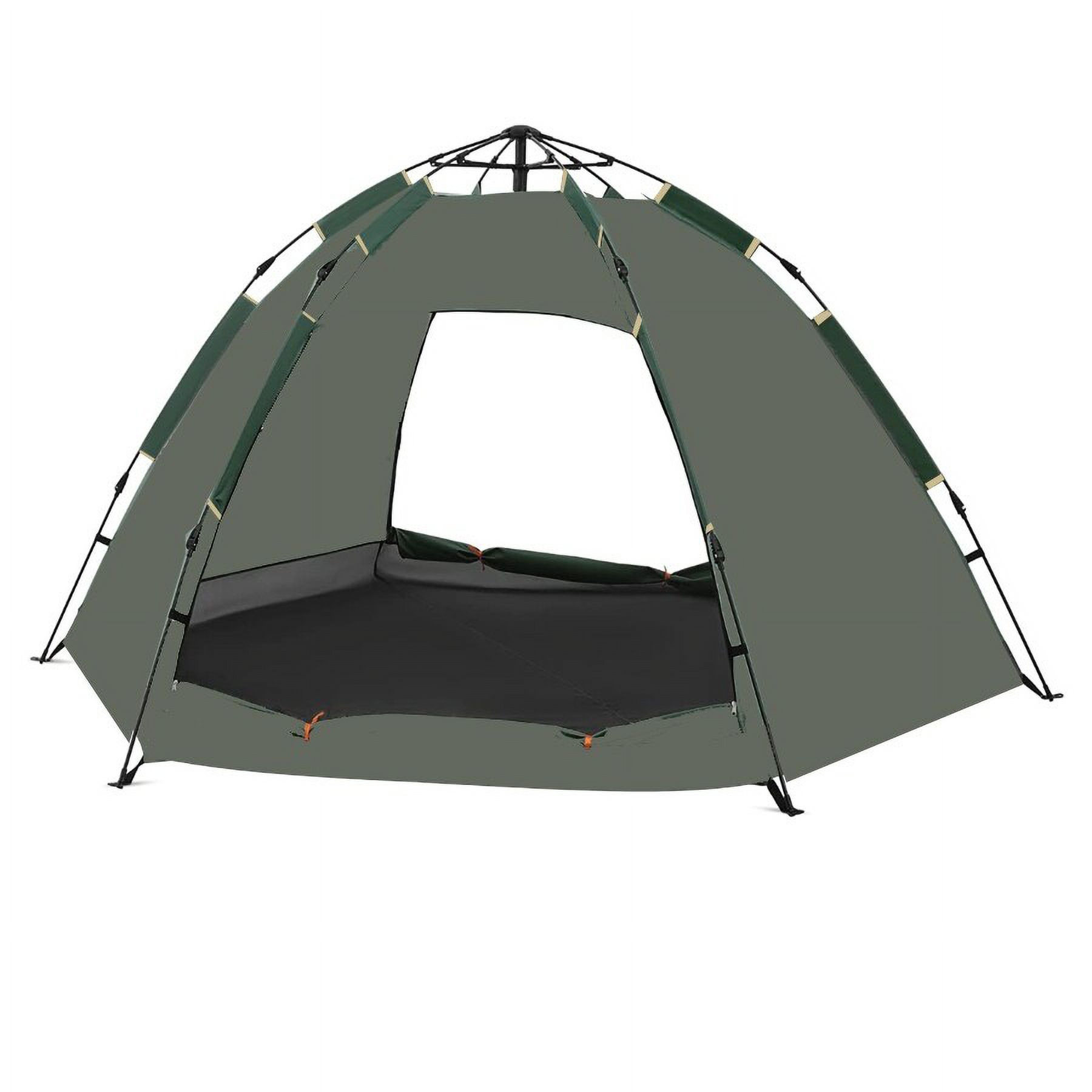 YJTONWIN Camping Portable Dome tent Is Suitable For 2/3/4/5 People Dark Green