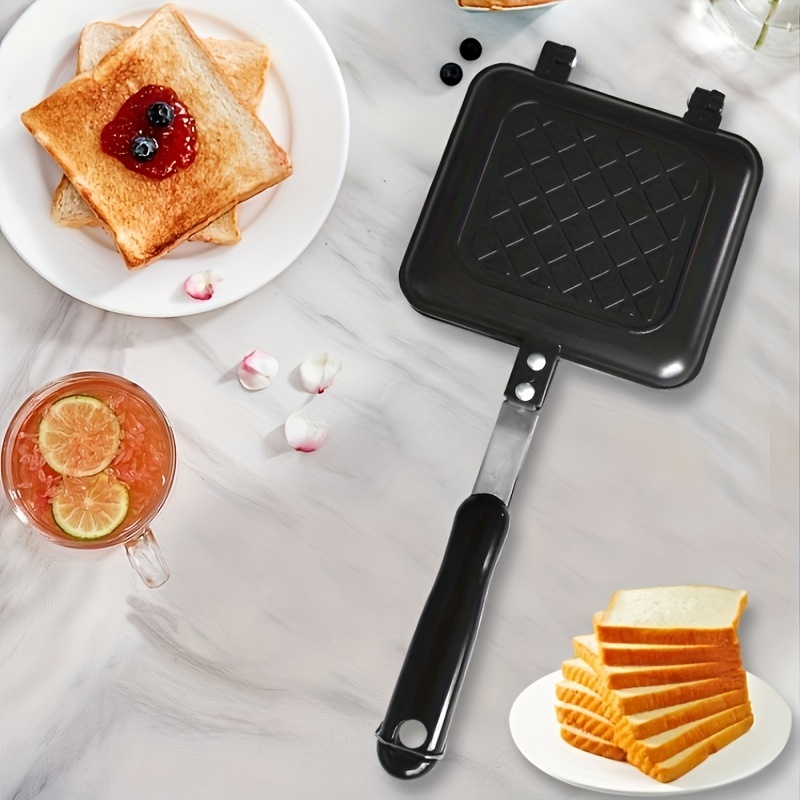 1pc, Double-sided Non-stick Sandwich Maker - Ideal for Panini, Steak, Waffles - Kitchen Gadget for Home