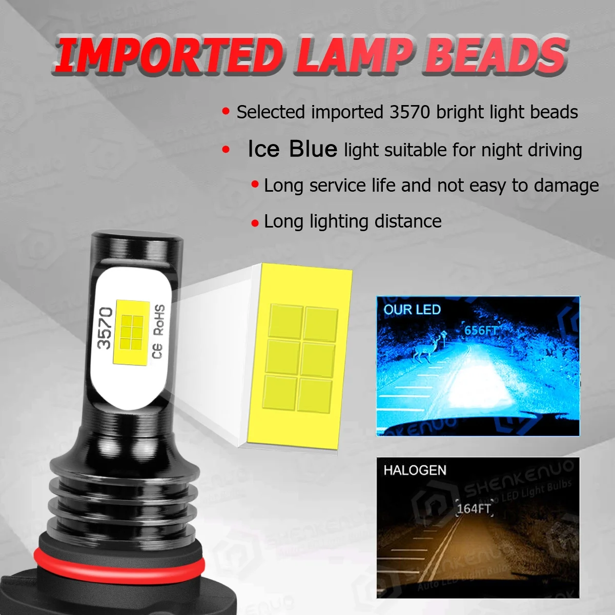 FZPJJNB 9005+9006+9145/9006 for Chevy Silverado Avalanche 2002-2005 Ice Blue Led Headlights Bulb High Low Beam Fog Light,HKL,C03