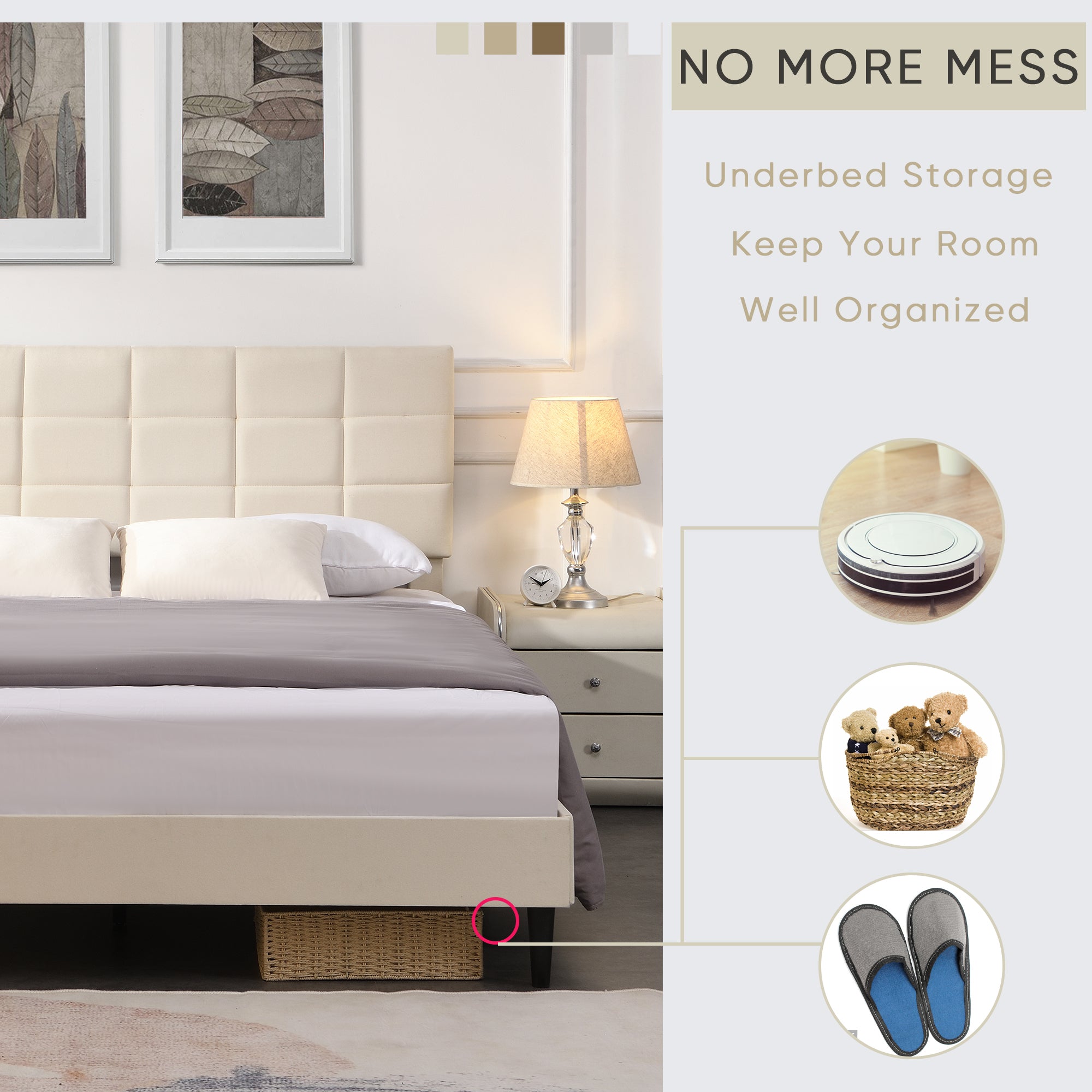 ElegantDreams Queen Bed Frame