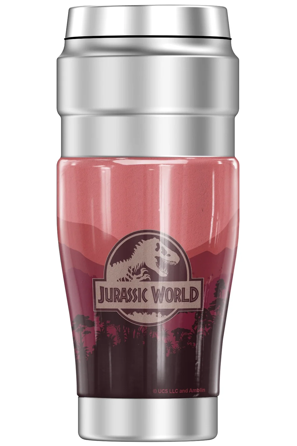 Jurassic World Triceratops Observation Committee THERMOS STAINLESS KING Stainless Steel Travel Tumbler, Vacuum insulated & Double Wall, 16oz