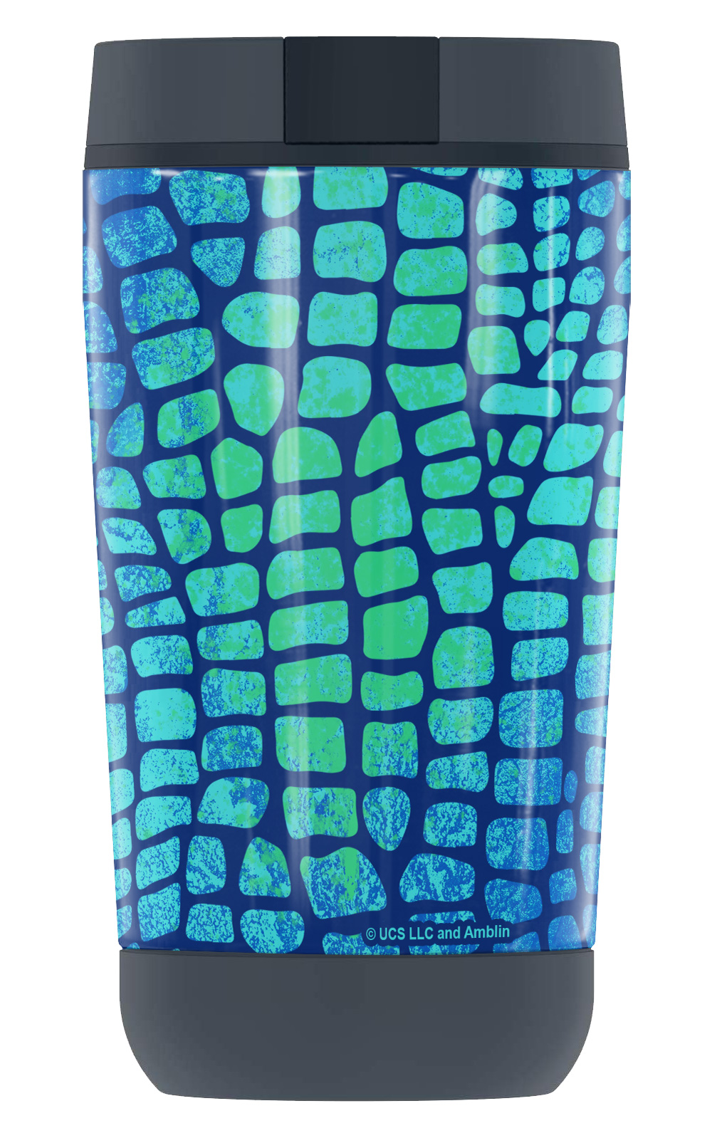 Jurassic World Neon Blue Scales GUARDIAN COLLECTION BY THERMOS Stainless Steel Travel Tumbler, Vacuum insulated & Double Wall, 12 oz.