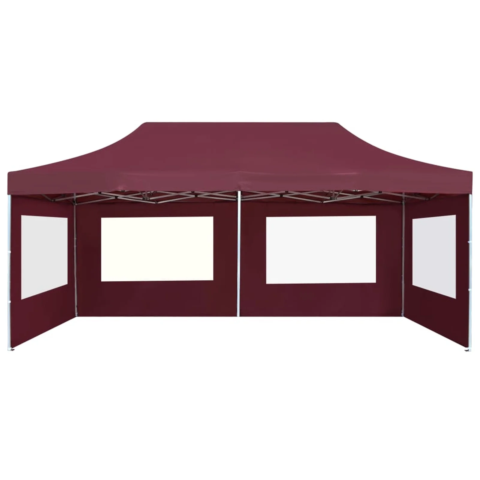 Carevas Professional Folding Party Tent with Walls Aluminum 19.7'x9.8' Red