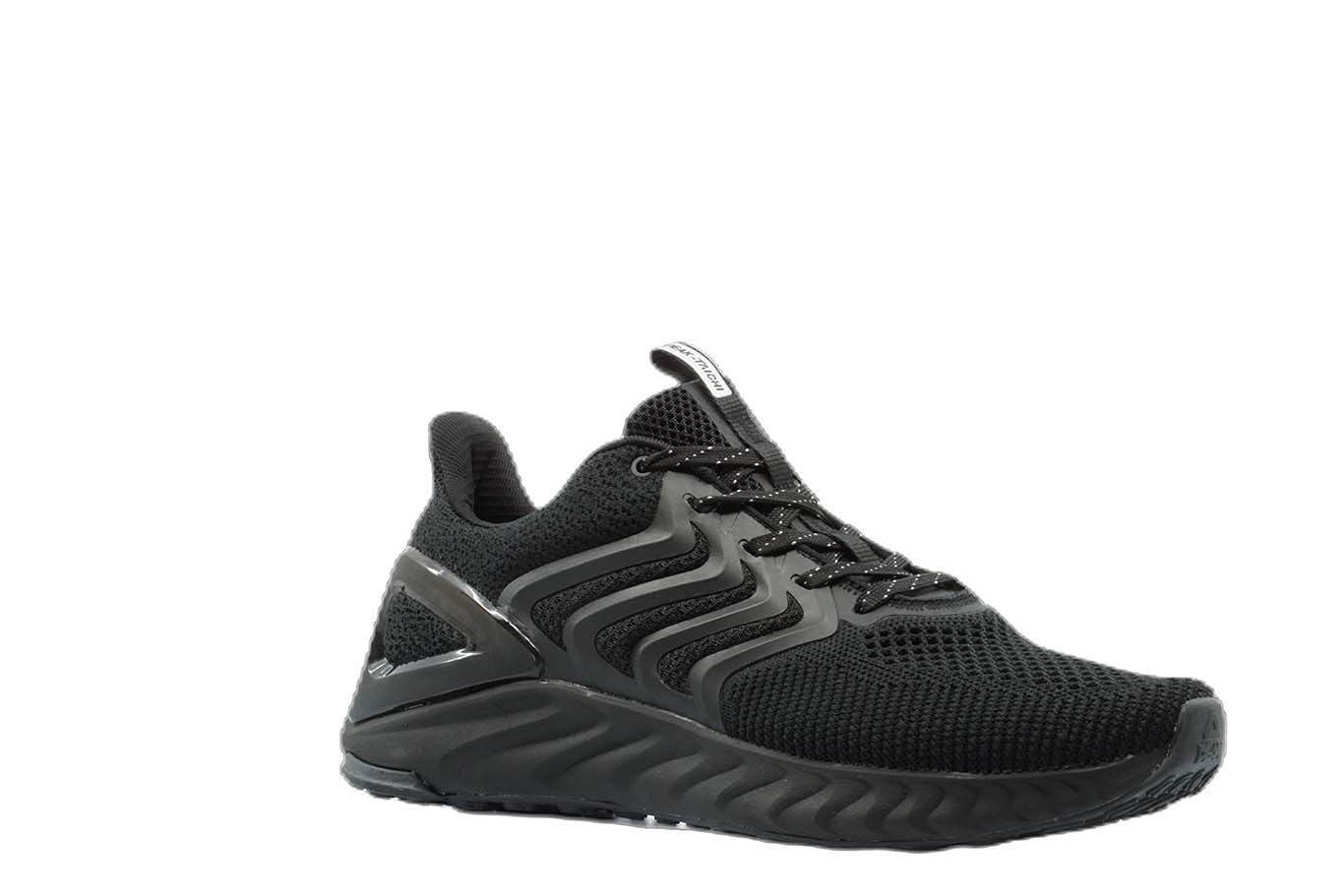 [E92557] Mens Peak Taichi Natural Black Running Shoes - 6