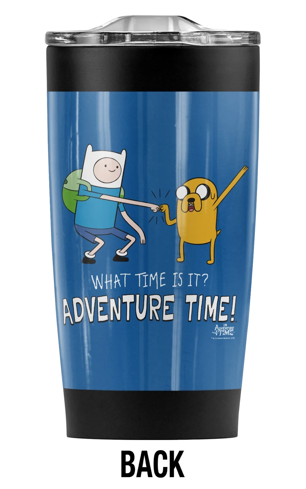 Adventure Time/Finn And Jake Fist Bump Stainless Steel Tumbler 20 oz Coffee Travel Mug/Cup, Vacuum Insulated & Double Wall with Leakproof Sliding Lid | Great for Hot Drinks and Cold Beverages