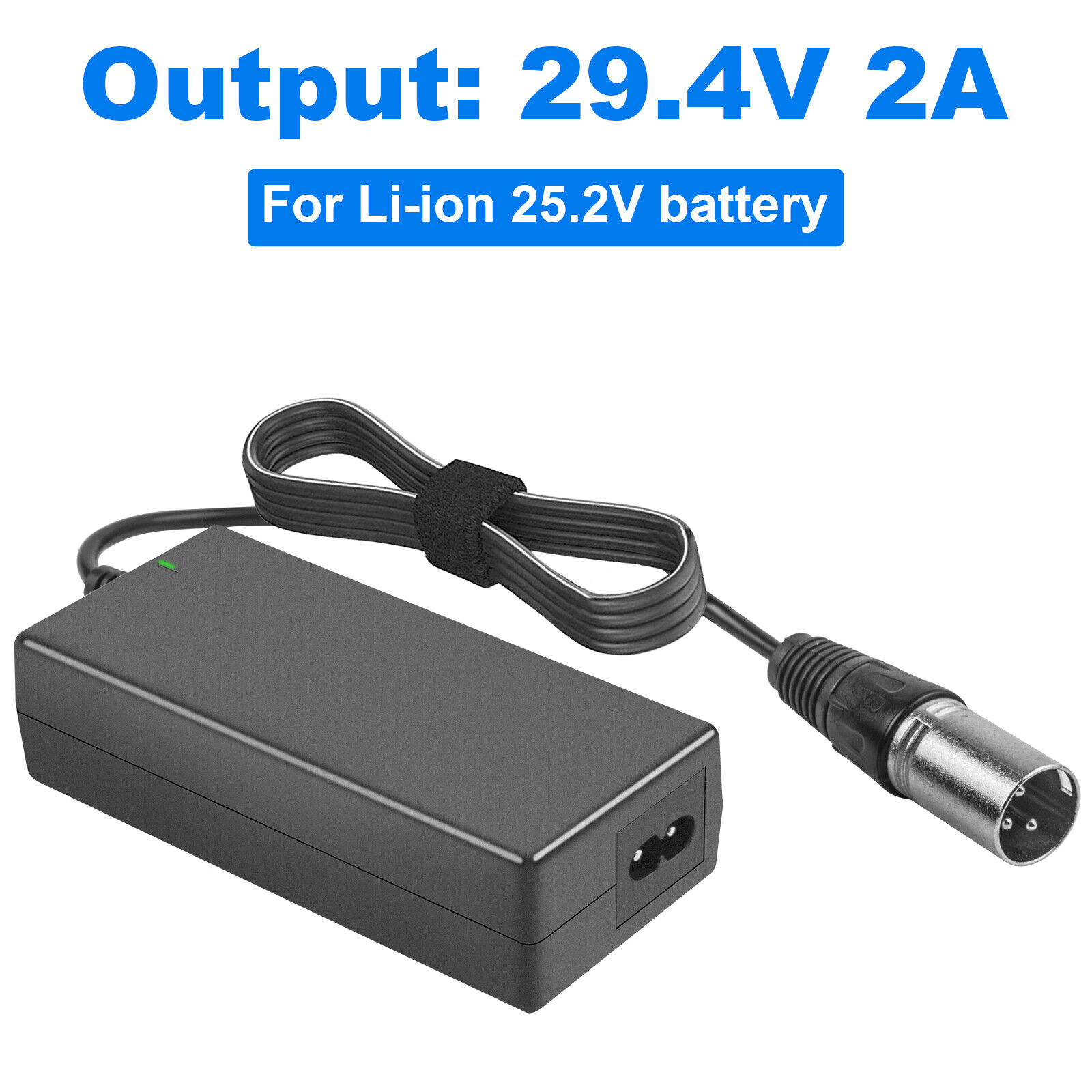 XLR Adapter Charger for 25.2V Li-ion Battery Electric Bike Ebike Scooter