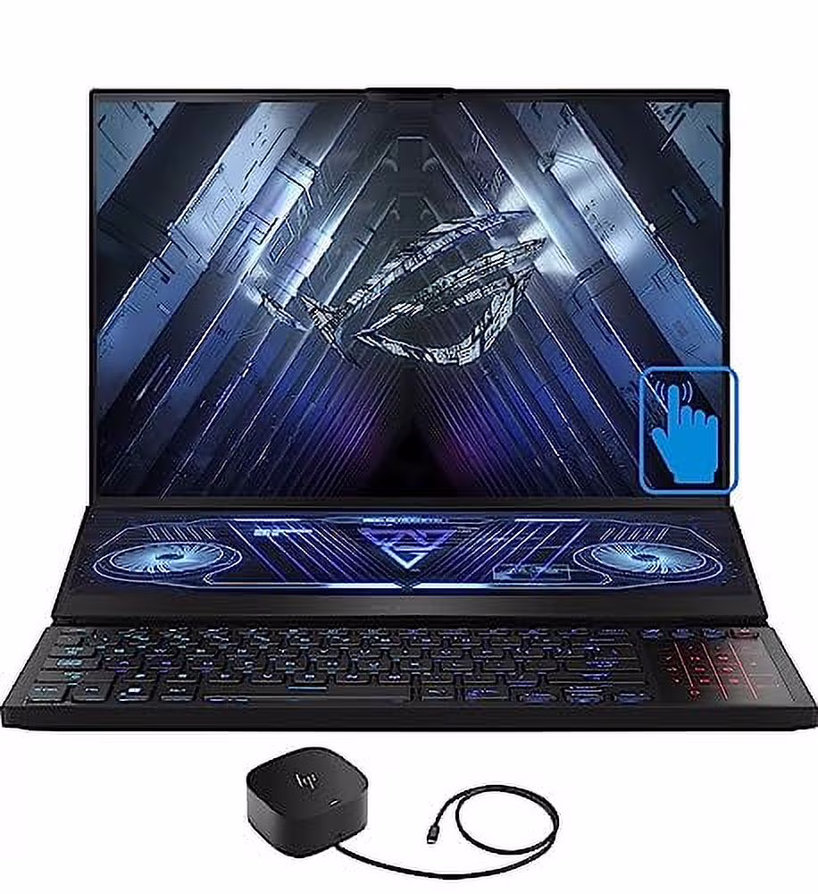 ASUS ROG Zephyrus Duo 16 Gaming & Entertainment Laptop (AMD Ryzen 7 6800H 8-Core, 32GB DDR5 4800MHz RAM, 2x1TB PCIe SSD RAID 0 (2TB), GeForce RTX 3060, 16.0