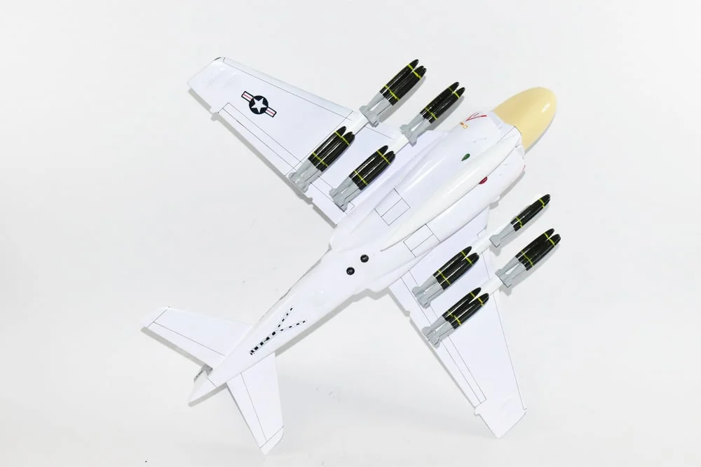 VA-85 Black Falcons A-6e (1981) Intruder Model, 1/36th Scale, Mahogany, Navy