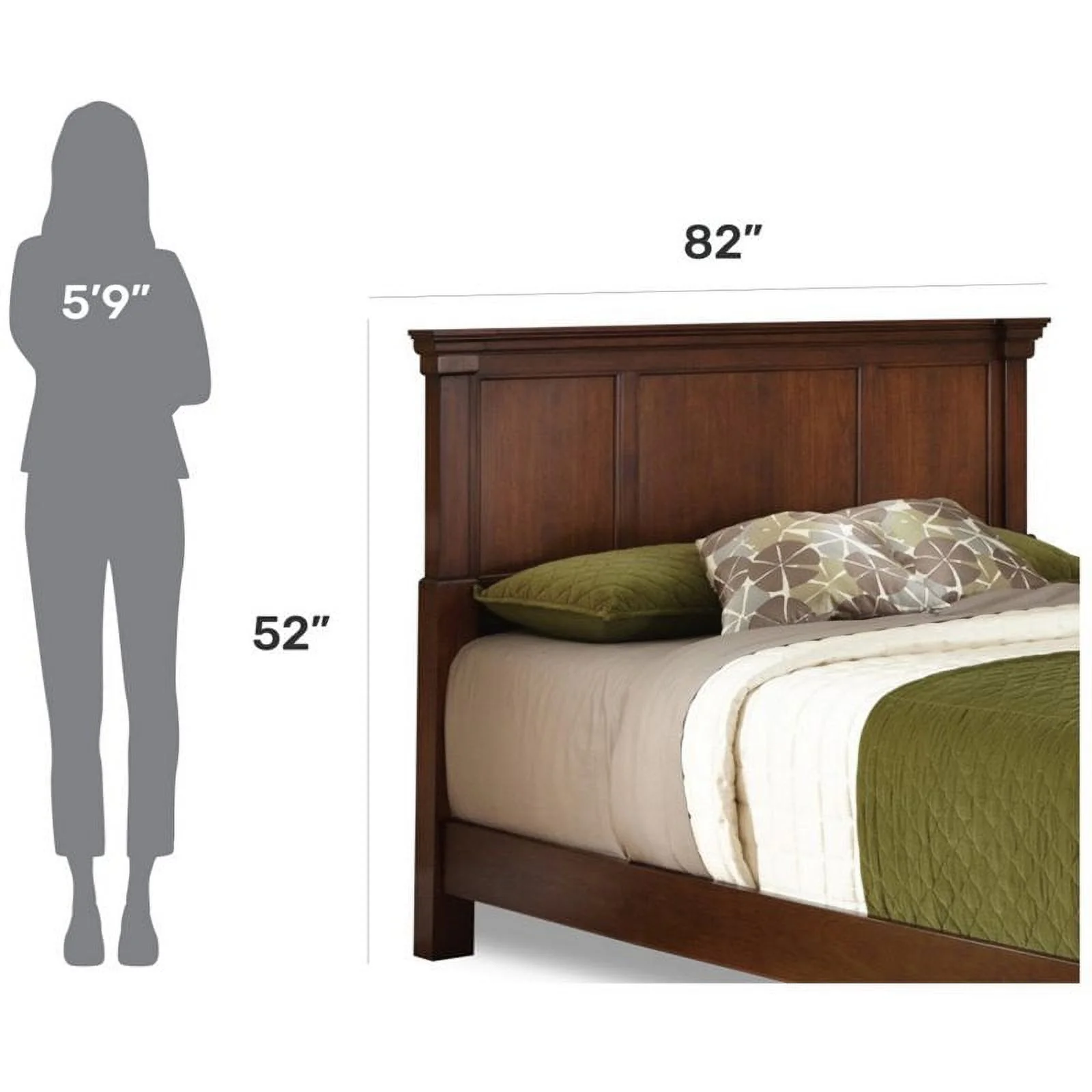 Bowery Hill Traditional Wood King Headboard in Brown