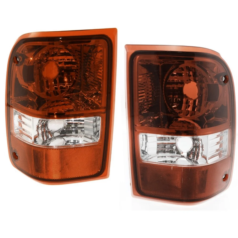 Halogen Tail Light Set For Ford 2006-2011 Ranger Clear & Red Lens 2Pcs