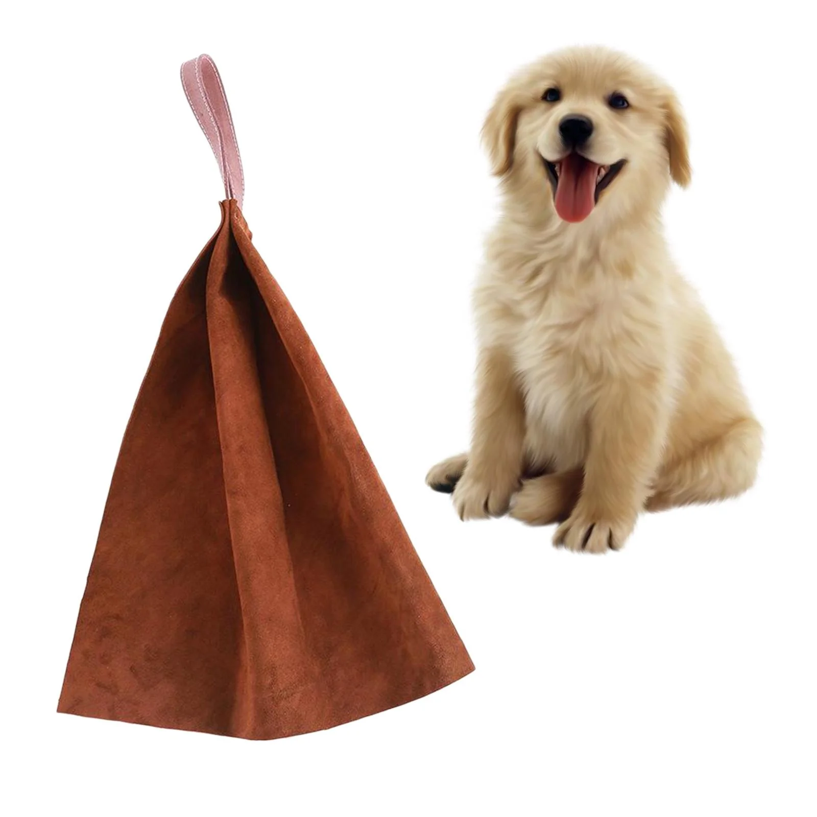 Dog Tug Bite Leather Rag Cloth Chewing Toy Puppy Training Interactive Play