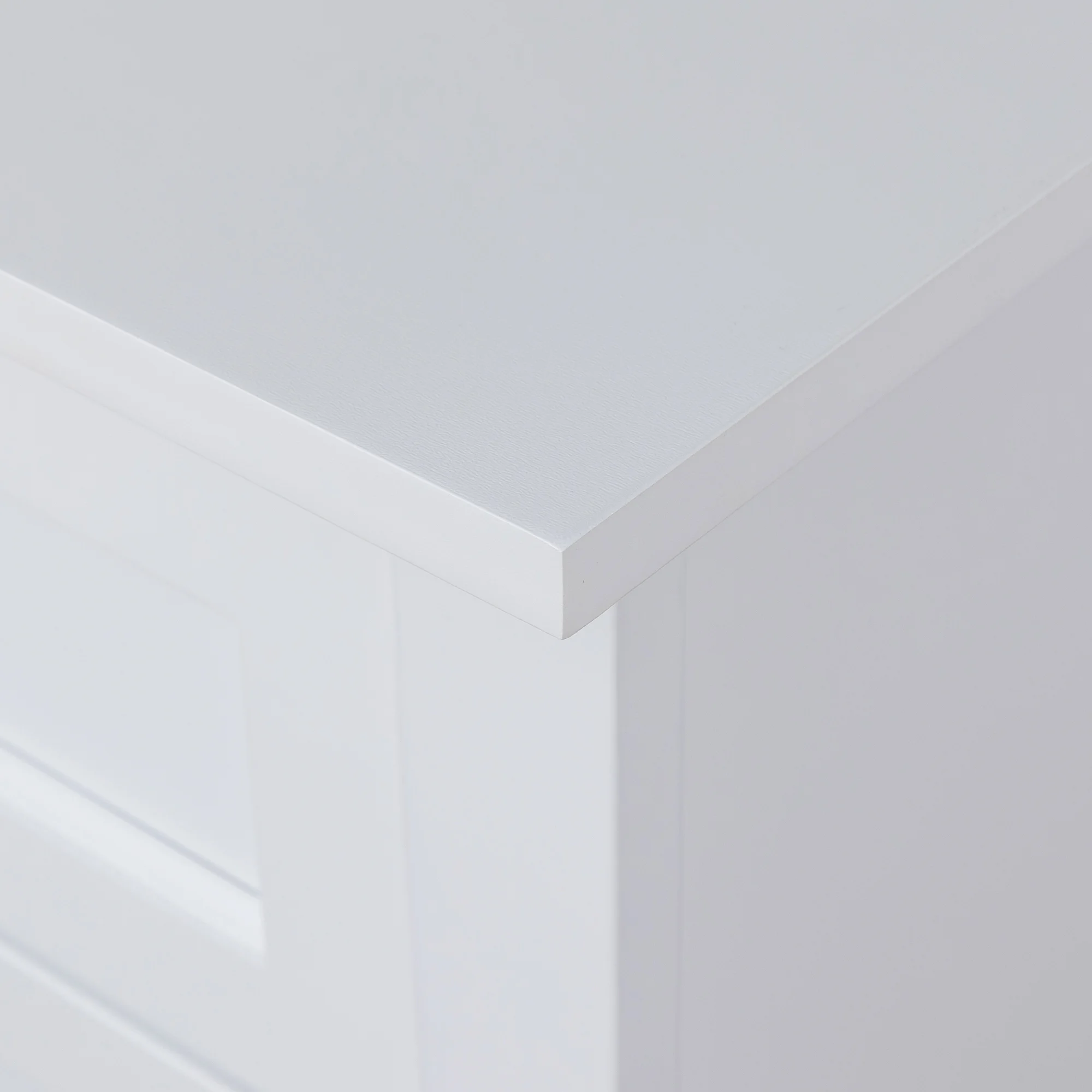 Retro Solid Wood Spray-Painted Dresser Bar, Buffet Cabinet - White, Dining/Living Room, Kitchen - Pack of 1