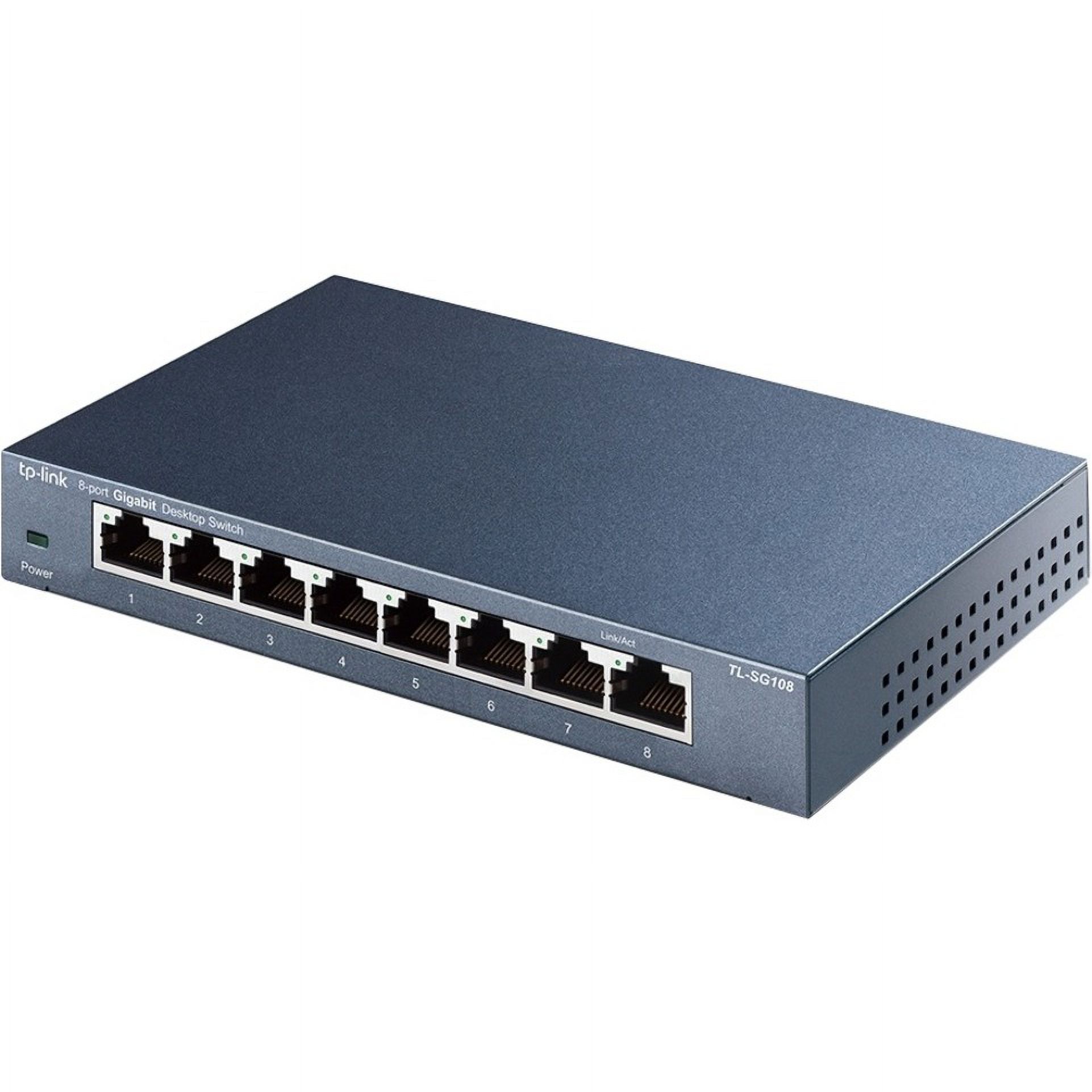 TP-LINK TL-SG108, 8 Port Gigabit Unmanaged Ethernet Network Switch