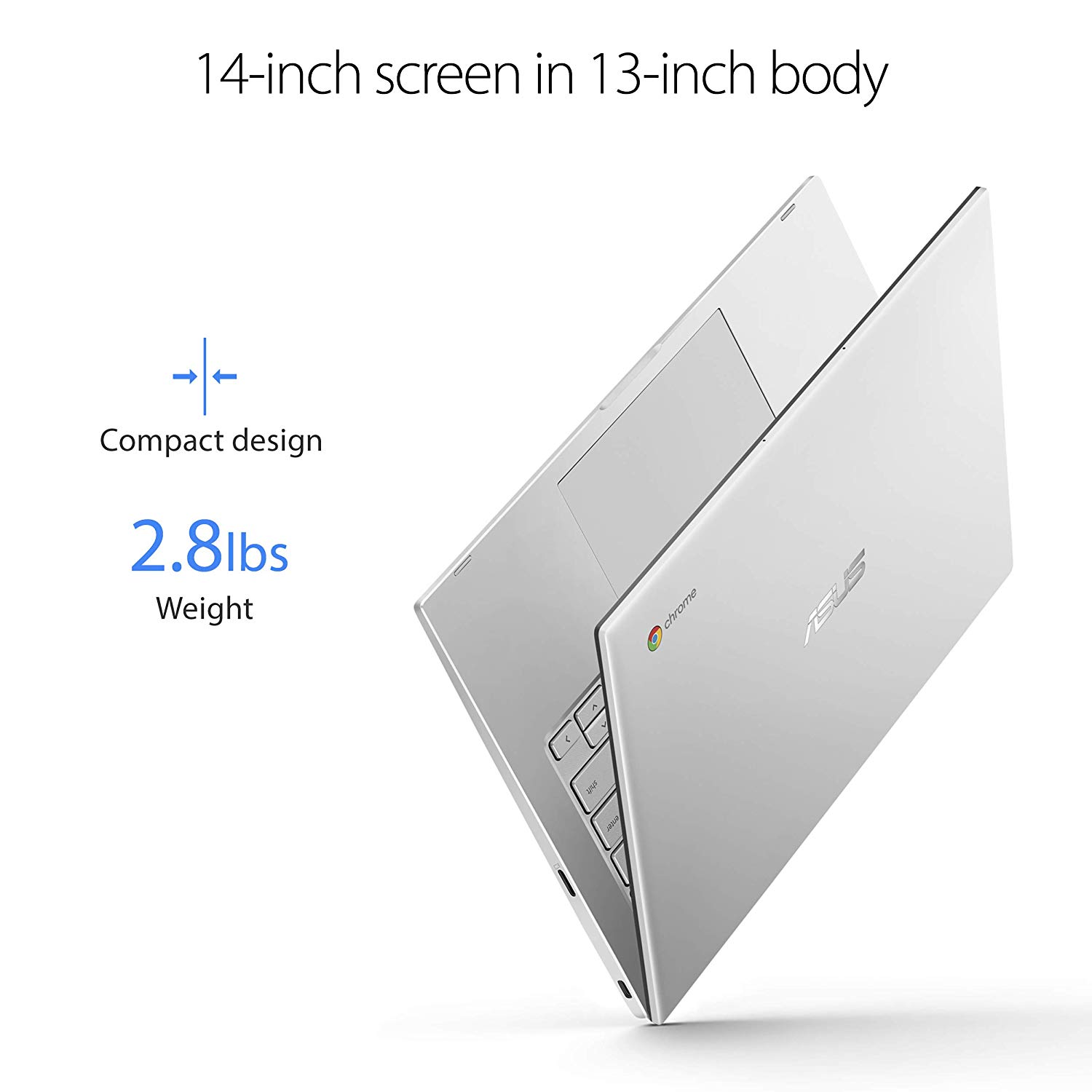 Restored Asus Chromebook C425 Clamshell Laptop, 14