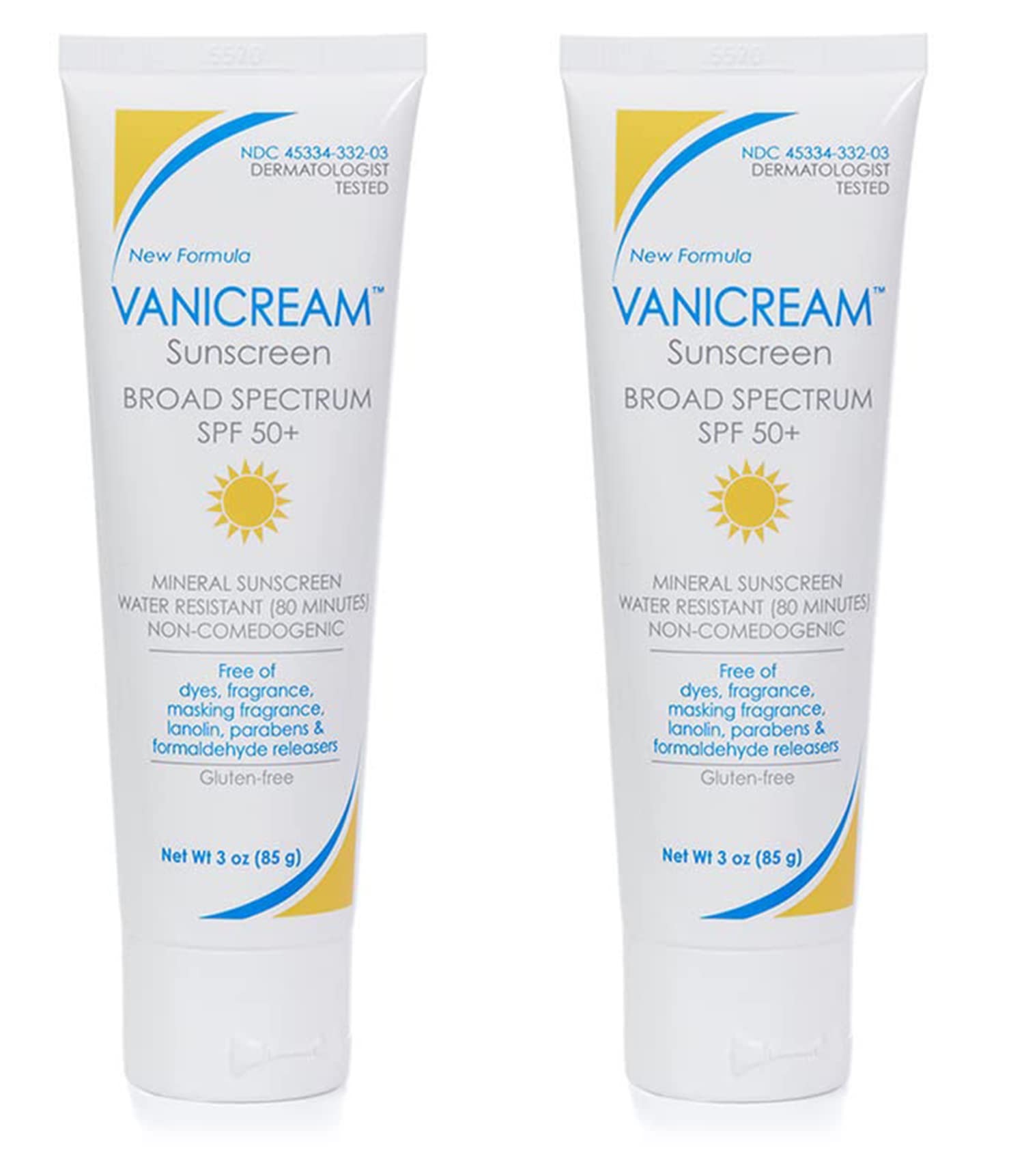 Vanicream, Sunscreen Broad Spectrum Spf 50+ 3 Ounce (Pack Of 2).