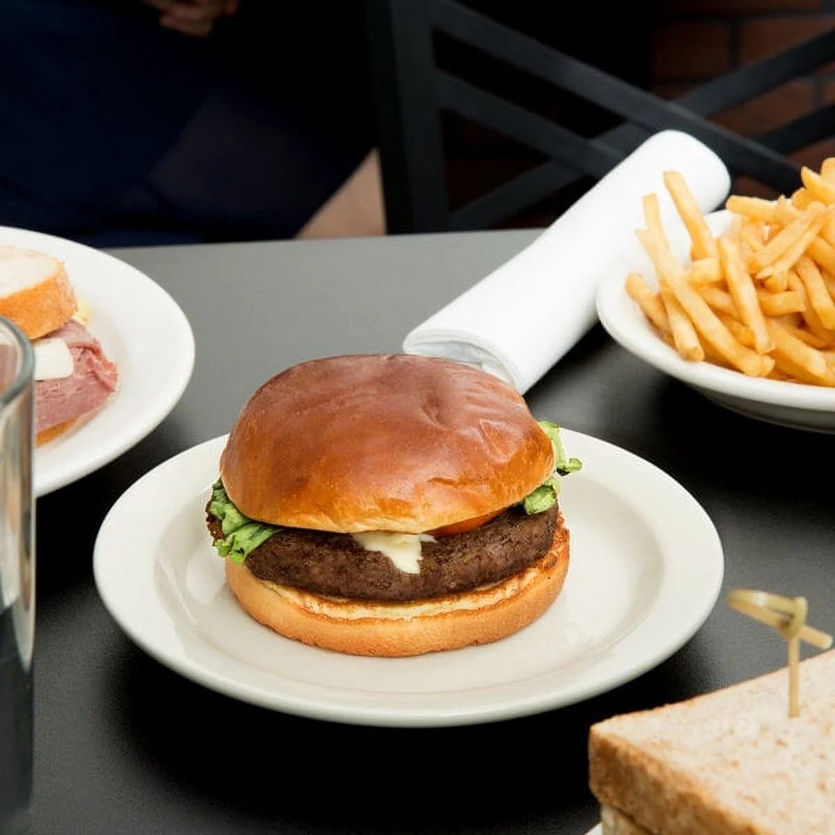 CAC China NRC-7 Narrow Rim 7-1/4-Inch American White Stoneware Plate, Box of 36