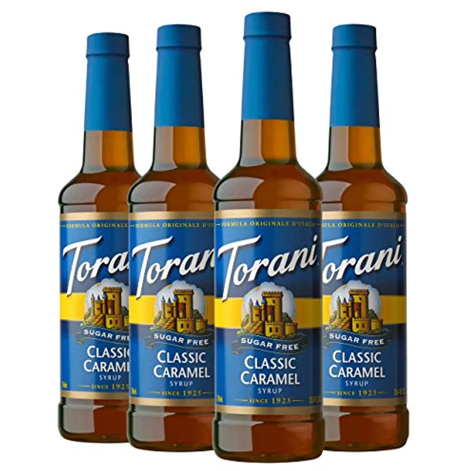 Torani Sugar Free Syrup, Classic Caramel, 25.4 Oz, Pack Of 4
