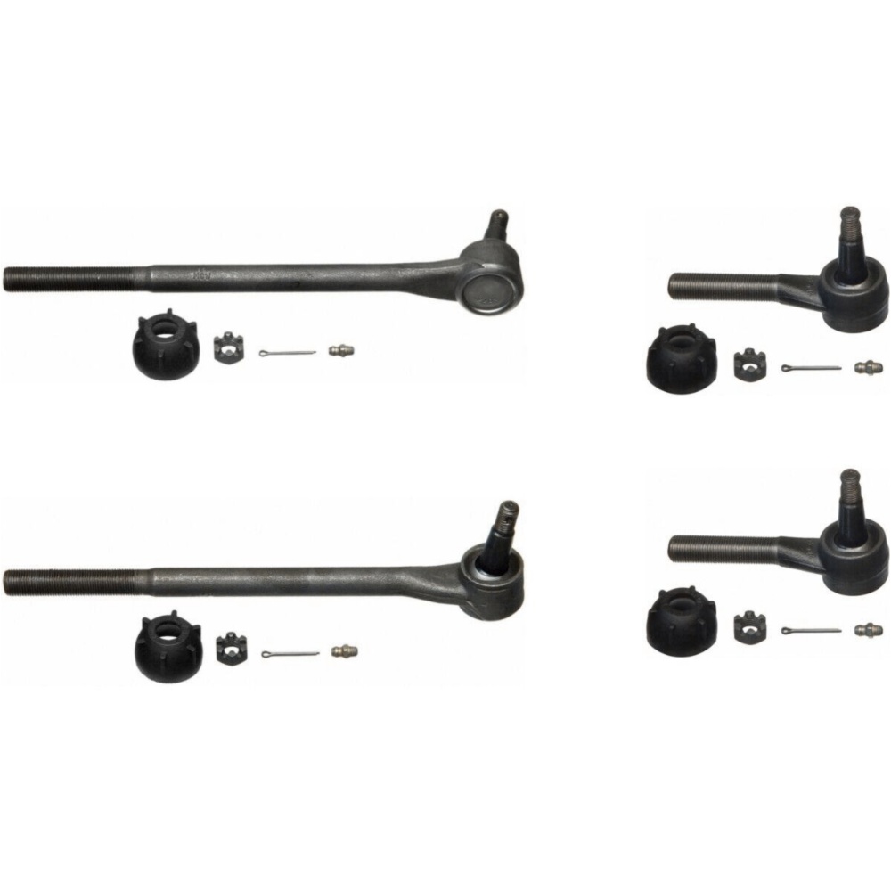 For Chevrolet SET-MOES597 Set of 4 Tie Rod Ends Front Driver & Passenger Side LH