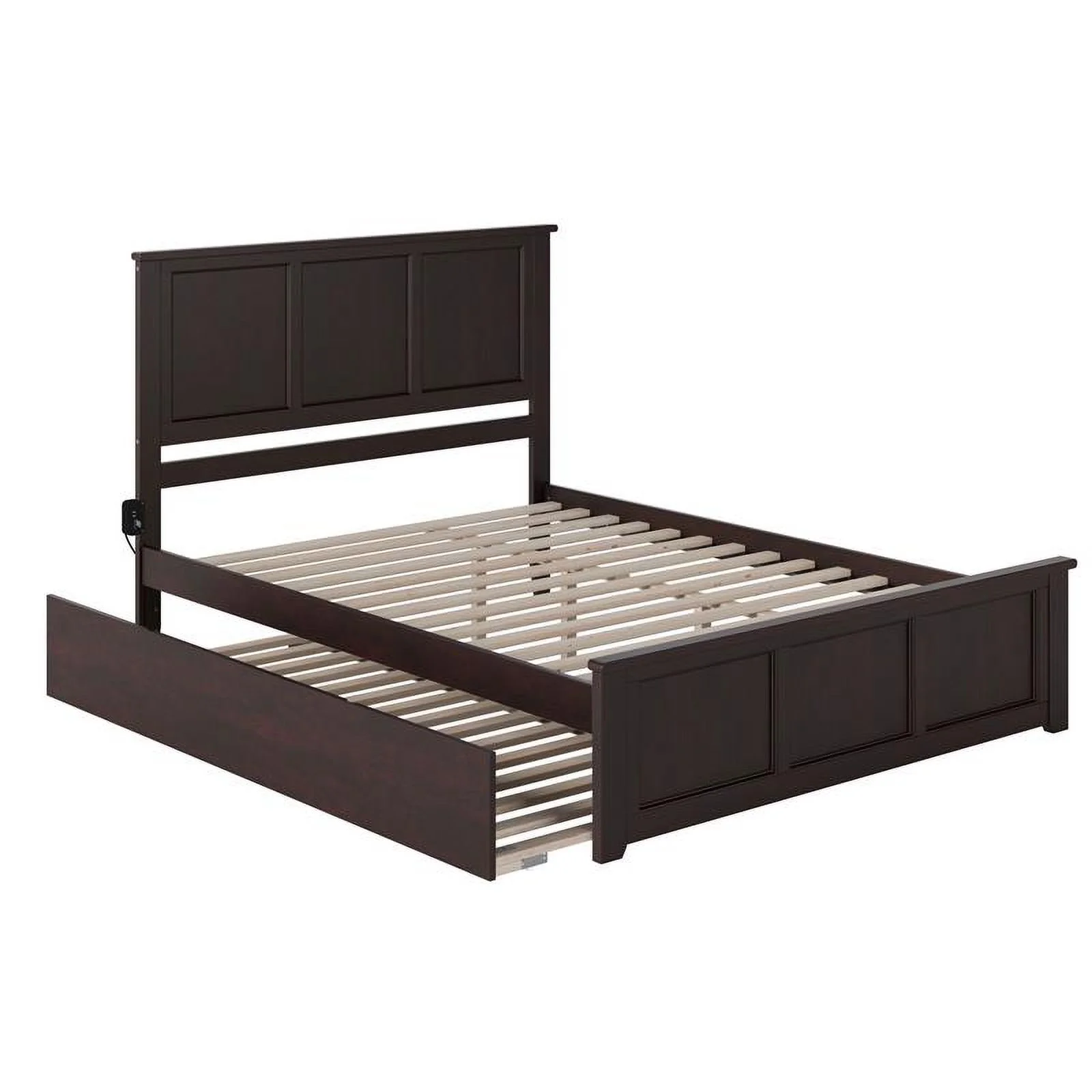 Pemberly Row Queen Bed with Matching Footboard/Trundle in Espresso