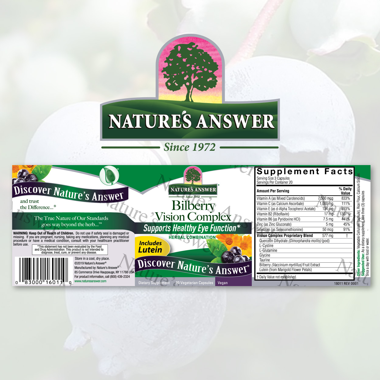 Bilberry Extract Vision Complex 60 v-caps