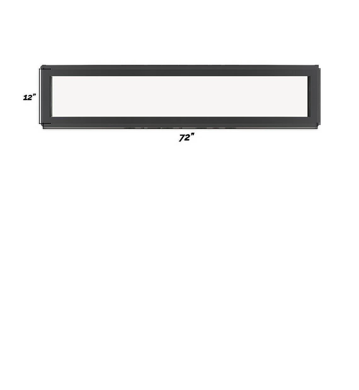Double Pane Black Vinyl Transom Window 72