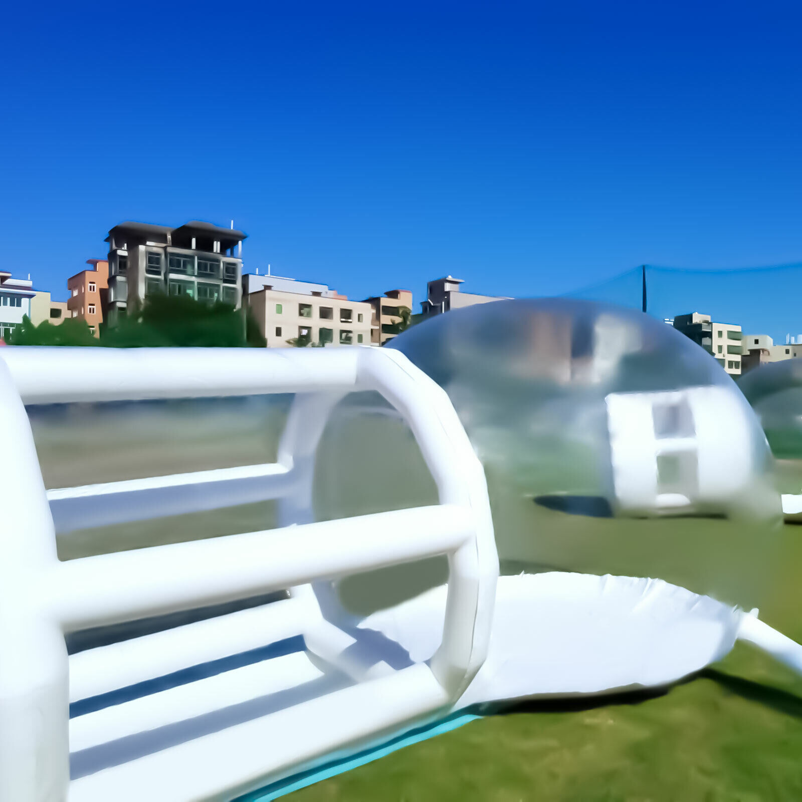 110V PVC House Backyard Camping Bubble Tent Inflatable Transparent Bubble Tent with Blower 3M*2.4M