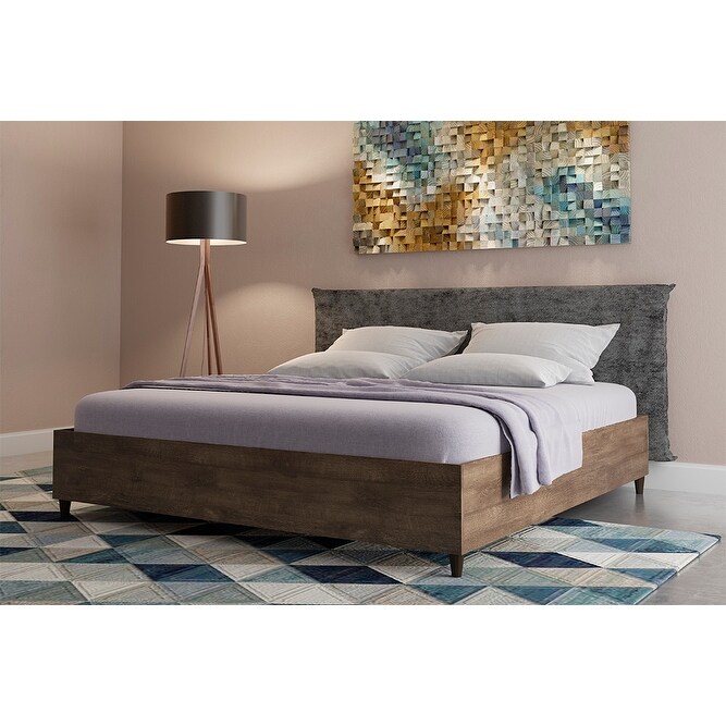 Midtown Concept Mid-century Bed Brown - King King