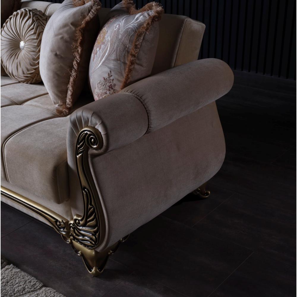 Furnia Karizma 3 Seat Sleeper, Beige