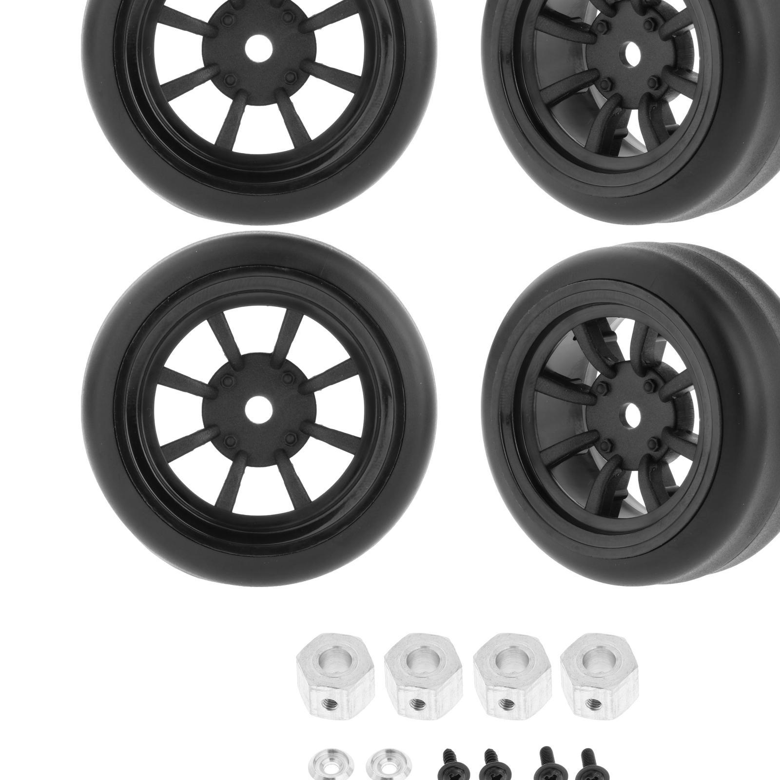 4 Pack Tyres with Wheel Rims :10 RC Truck Upgrade , C, 53x24mm C