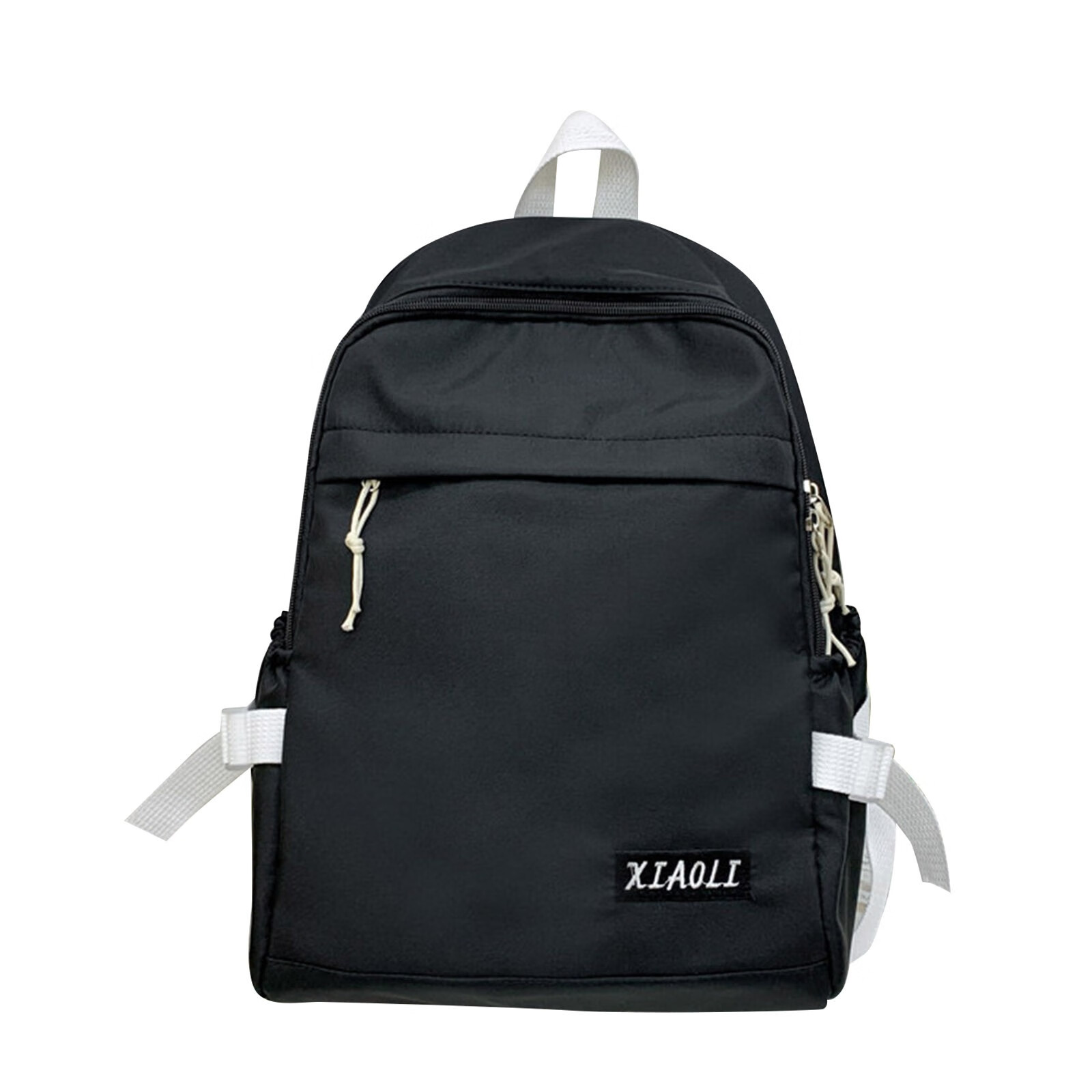Backpacks for School Male Female Students Backpack Outdoor Leisure Campus Backpack Youth Fashion Simple Schoolbag Black