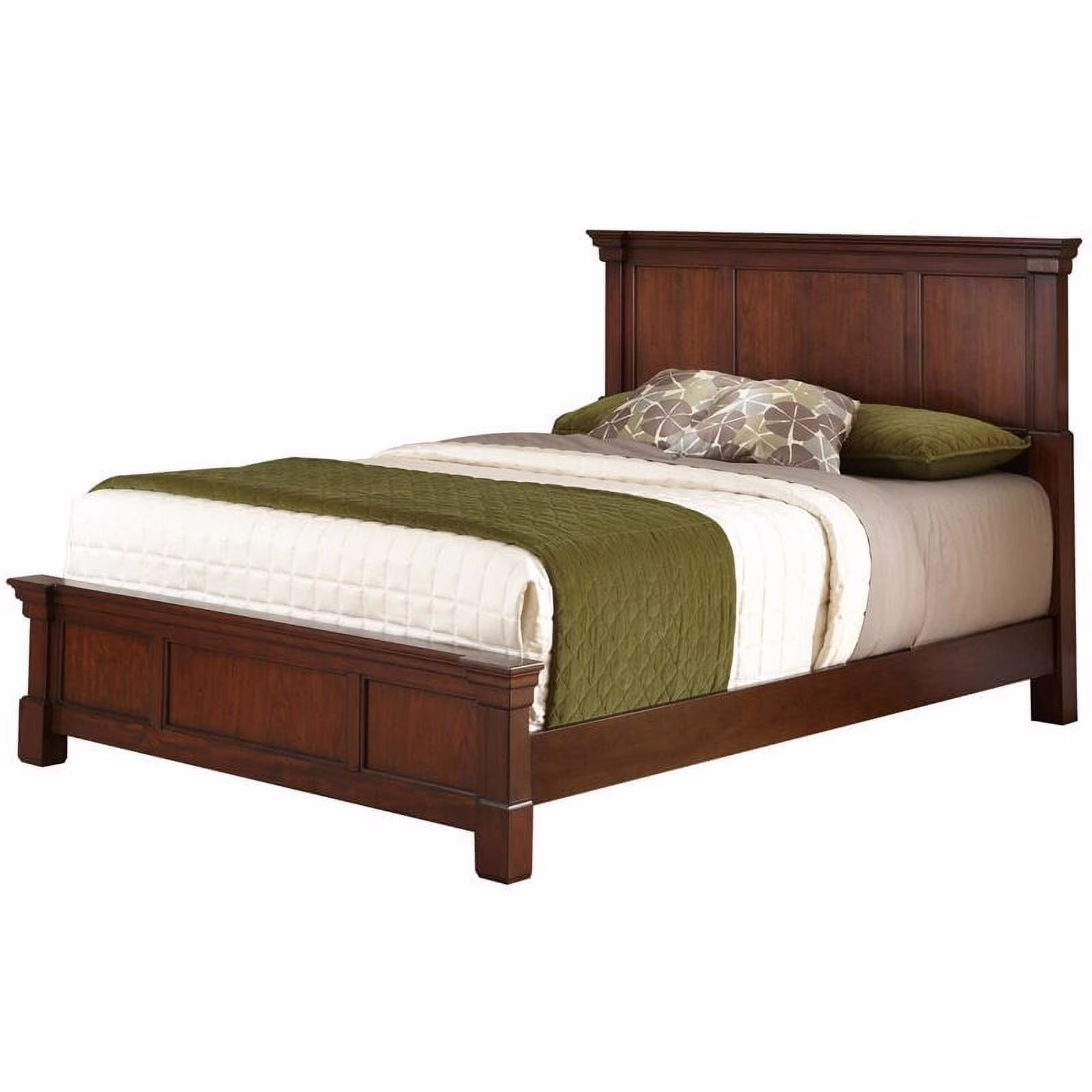 Bowery Hill Wooden King Panel Bed in Rustic Cherry