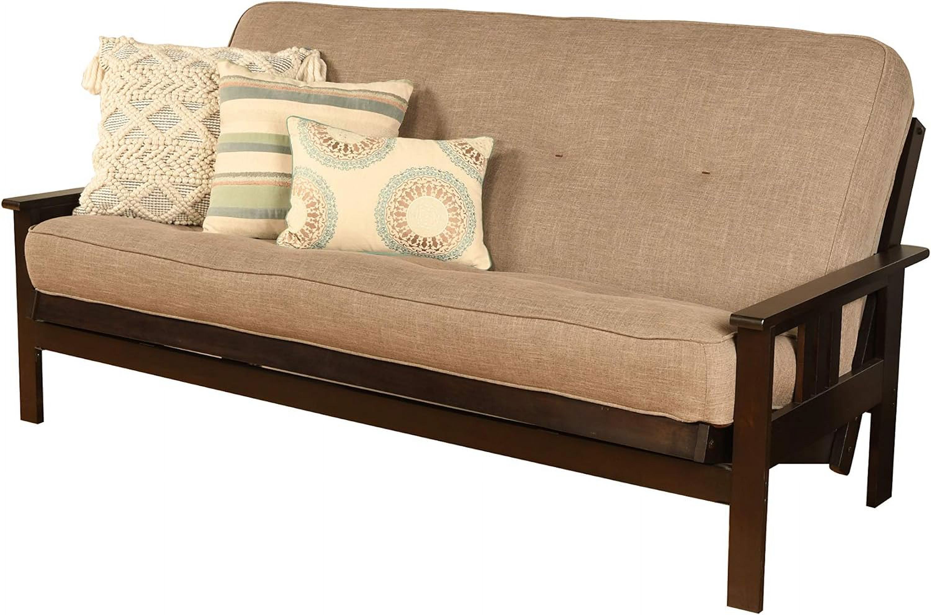 Full Size Spring Futon Mattress Replacement, Sleeper Sofa Bed Mattress, Linen Stone