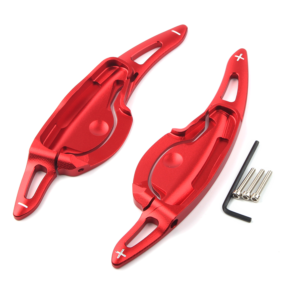 BFY 2PCS For Hyundai LA FESTA 2019 Steering Wheel Shift Paddle Shifter Extension Red