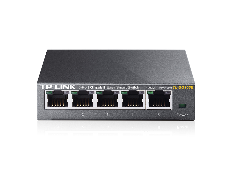 TP-Link 5-Port Gigabit Ethernet Web Managed Easy Smart Switch | Limited Lifetime Warranty (TL-SG105E)