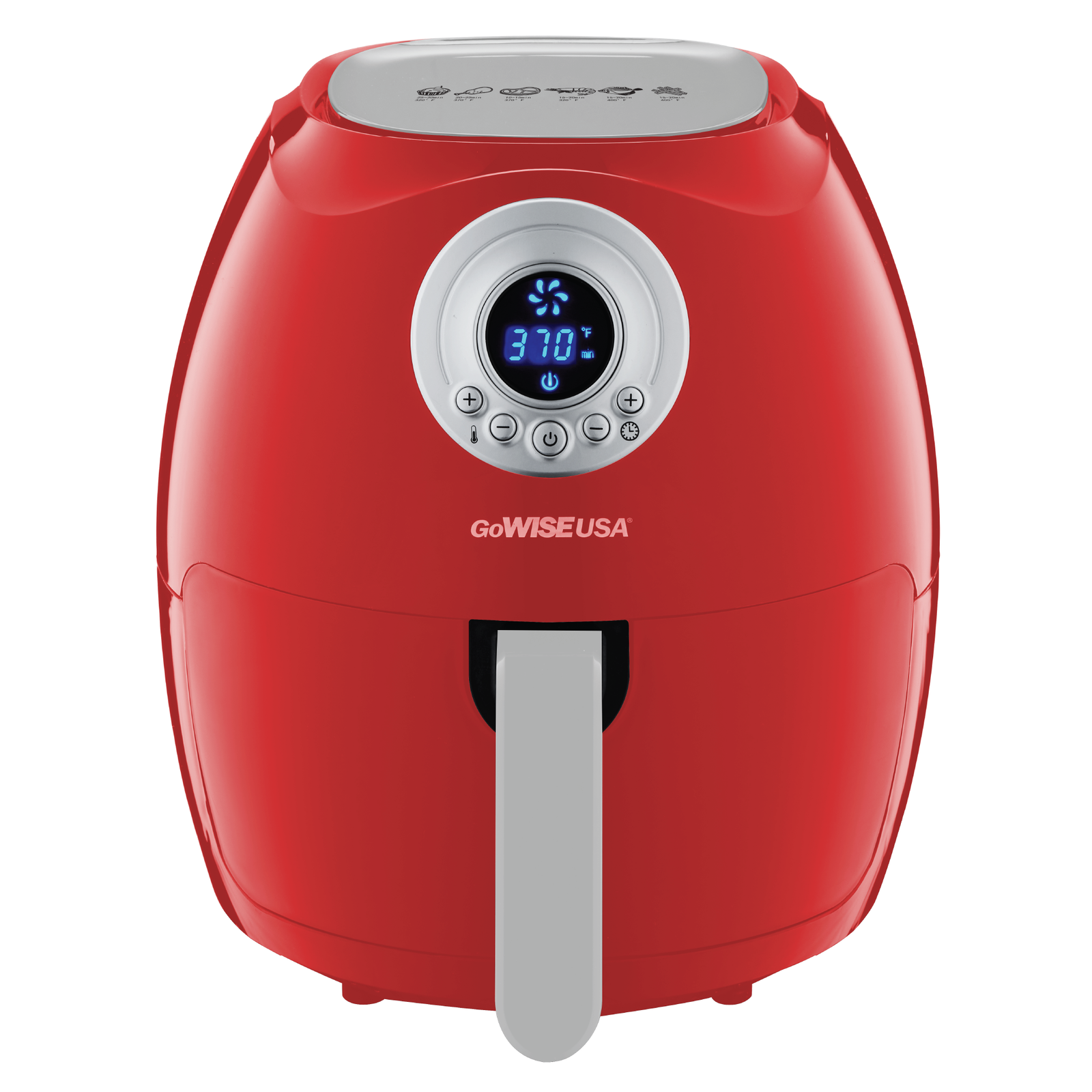 GoWISE USA 3.7-Qt. 1200 Watts Digital Air Fryer (Red)