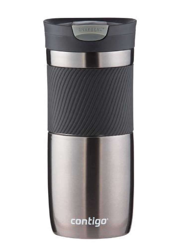Byron Snapseal Stainless Steel Travel Mug, 16 Oz, Gunmetal