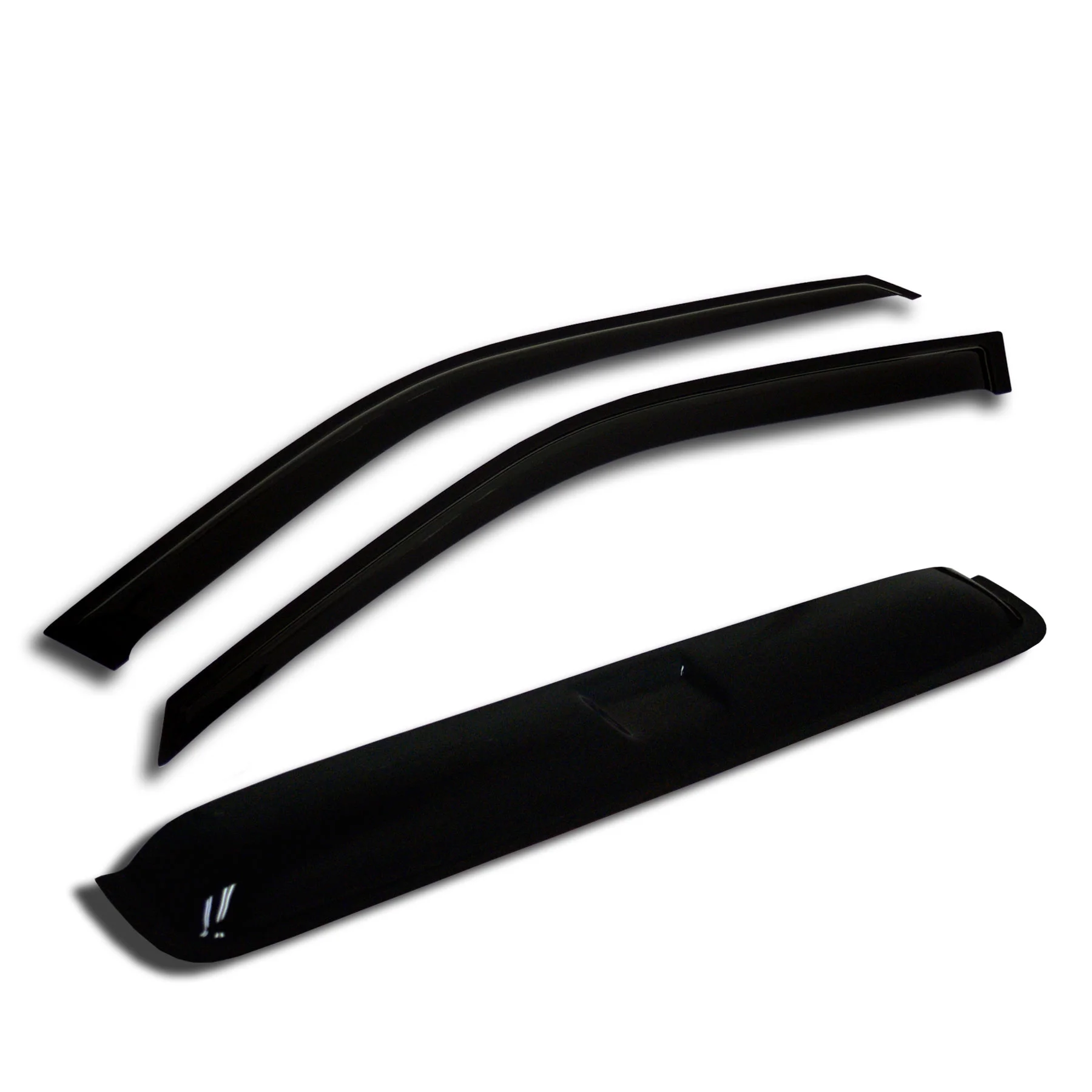 TuningPros WSVT2-224 Window Visor and Sunroof Type 2 For 1996-2000 Honda Civic Coupe/Hatchback - Outside Mount 3 Pcs Set