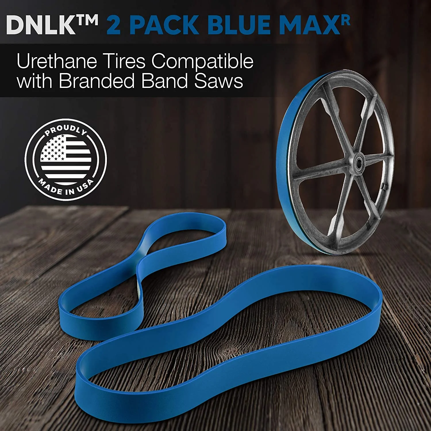 Urethane  Saw Tires Fits -Model 11324350 12 Inch Bandsaw Tire -2 Pack Heavy Duty Urethane  Saw Tire -Urethane Bandsaw Tires -No Adhesive Needed -Made in the USA