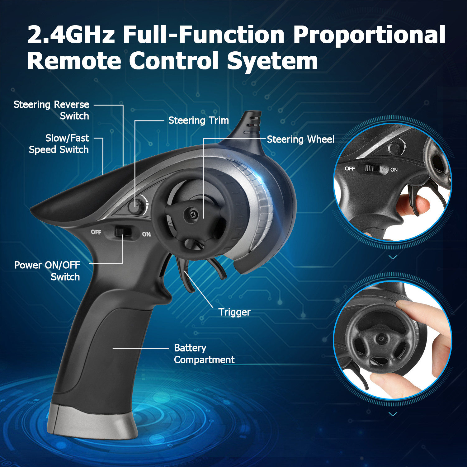 HAIBOXING 1:18 Scale RC Monster Truck 18859E 36km/h Speed 4X4 Off Road Remote Control Truck,Waterproof Electric Powered RC Cars All Terrain Toys Vehicle with 2 Batteries,Xmas Gifts for Kid and Adults