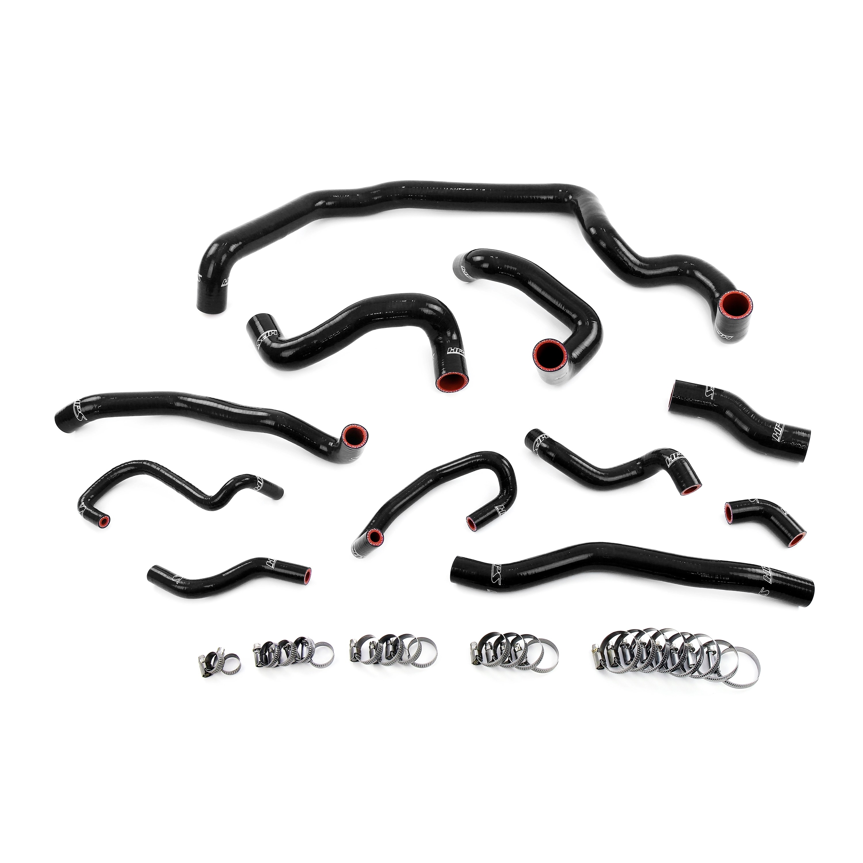 HPS Performance Black Silicone Radiator, Heater, Water Pump, Expansion Tank Coolant Hoses Compatible for 2007-2010 Mini Cooper 1.6L Turbo (N14) Auto Trans, 57-2000-BLK