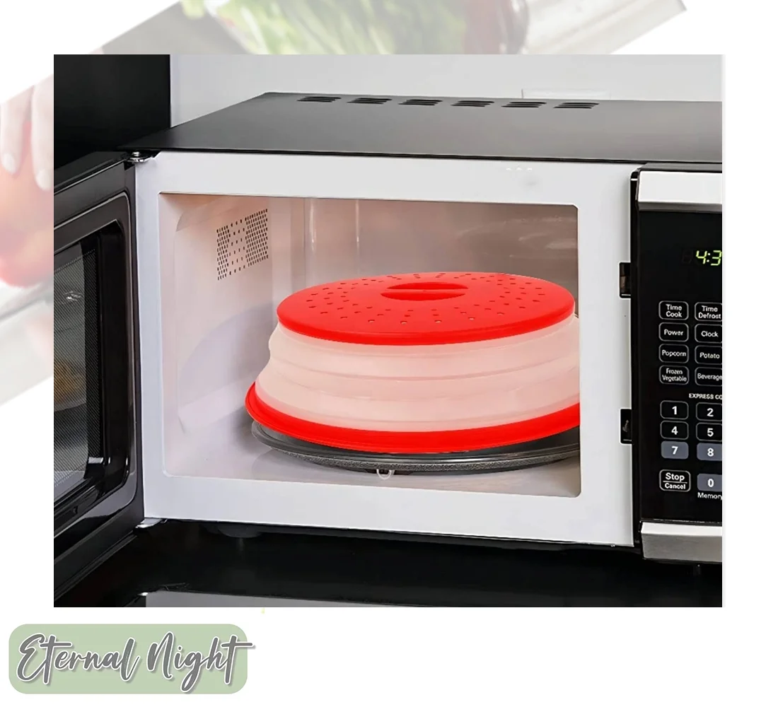 Microwave Splatter Cover for Food,Micowave Cooking Splash Guard,Kitchen dish bowl Plate Proof lid,Dishwasher-Safe,BPA-Free Silicone & Plastic,10.5 Inchs