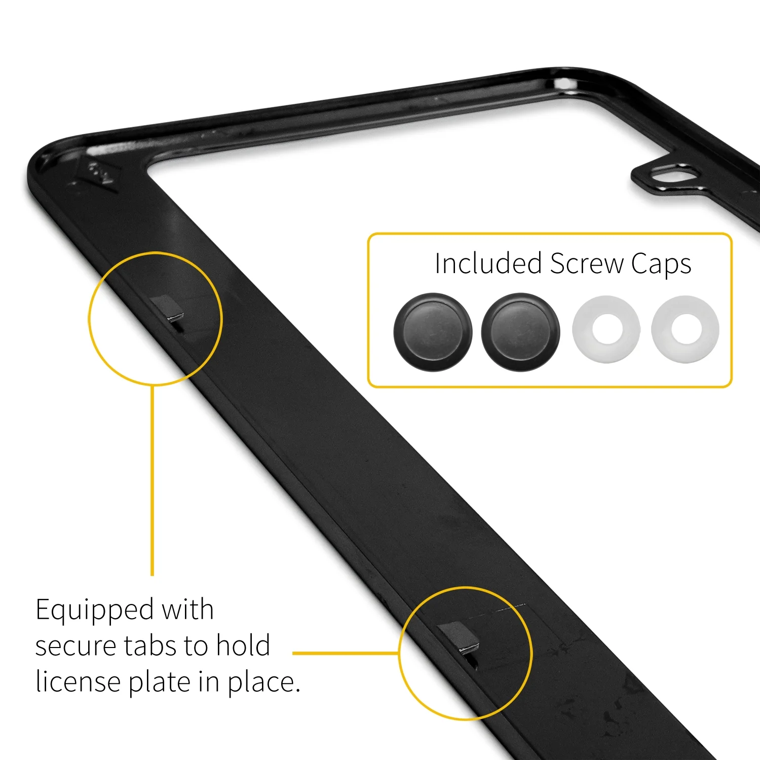 Jeep Renegade Black Metal License Plate Frame