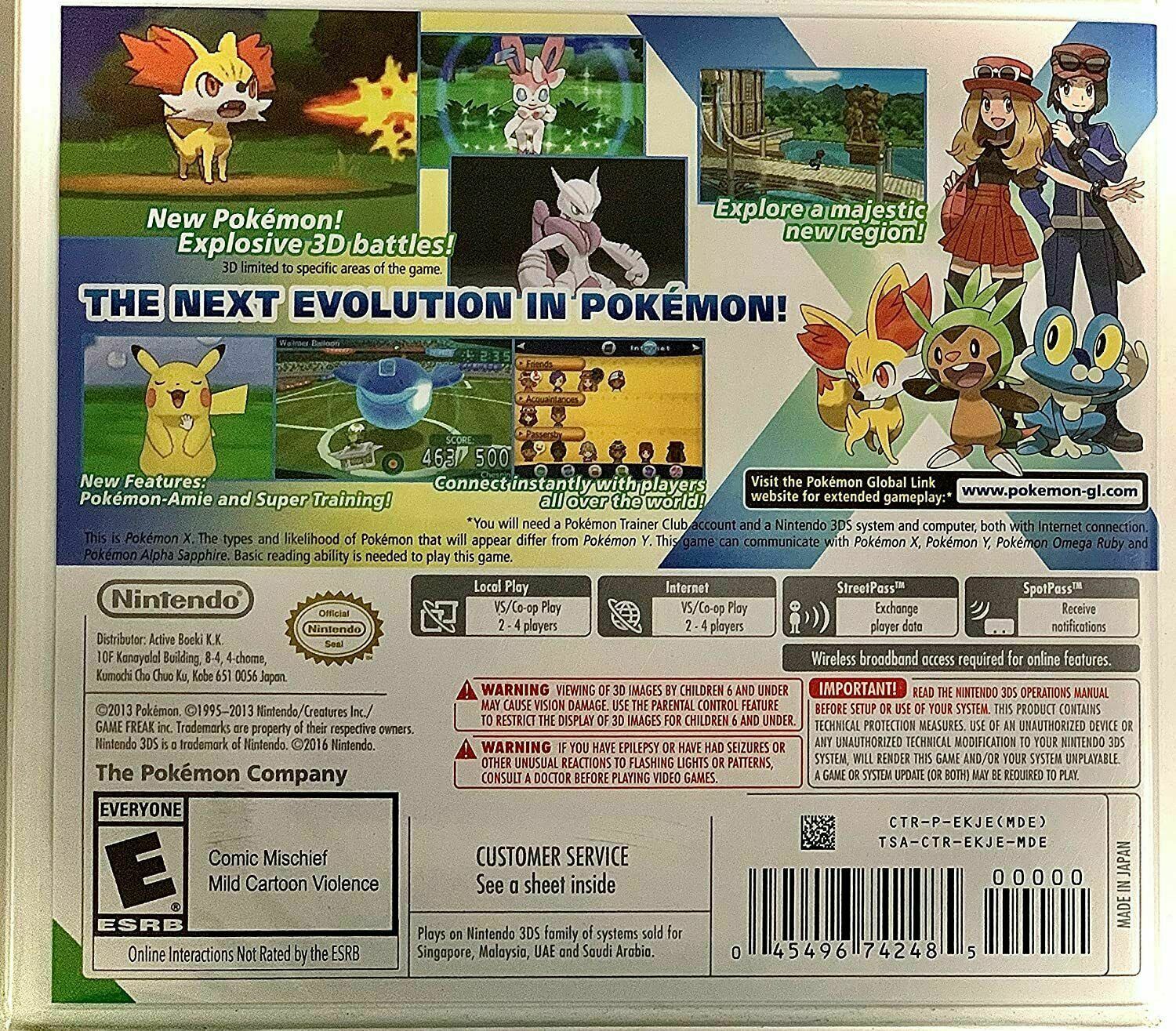 Pokemon X Edition - Nintendo 3DS [Collect them all UAE World Edition] NEW