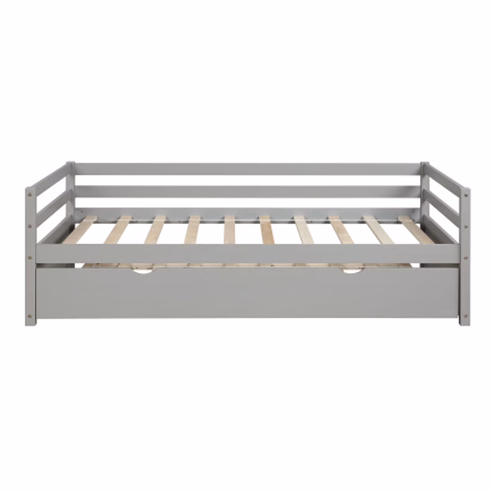 Daybed with Trundle Frame Set, Twin Size, Gray