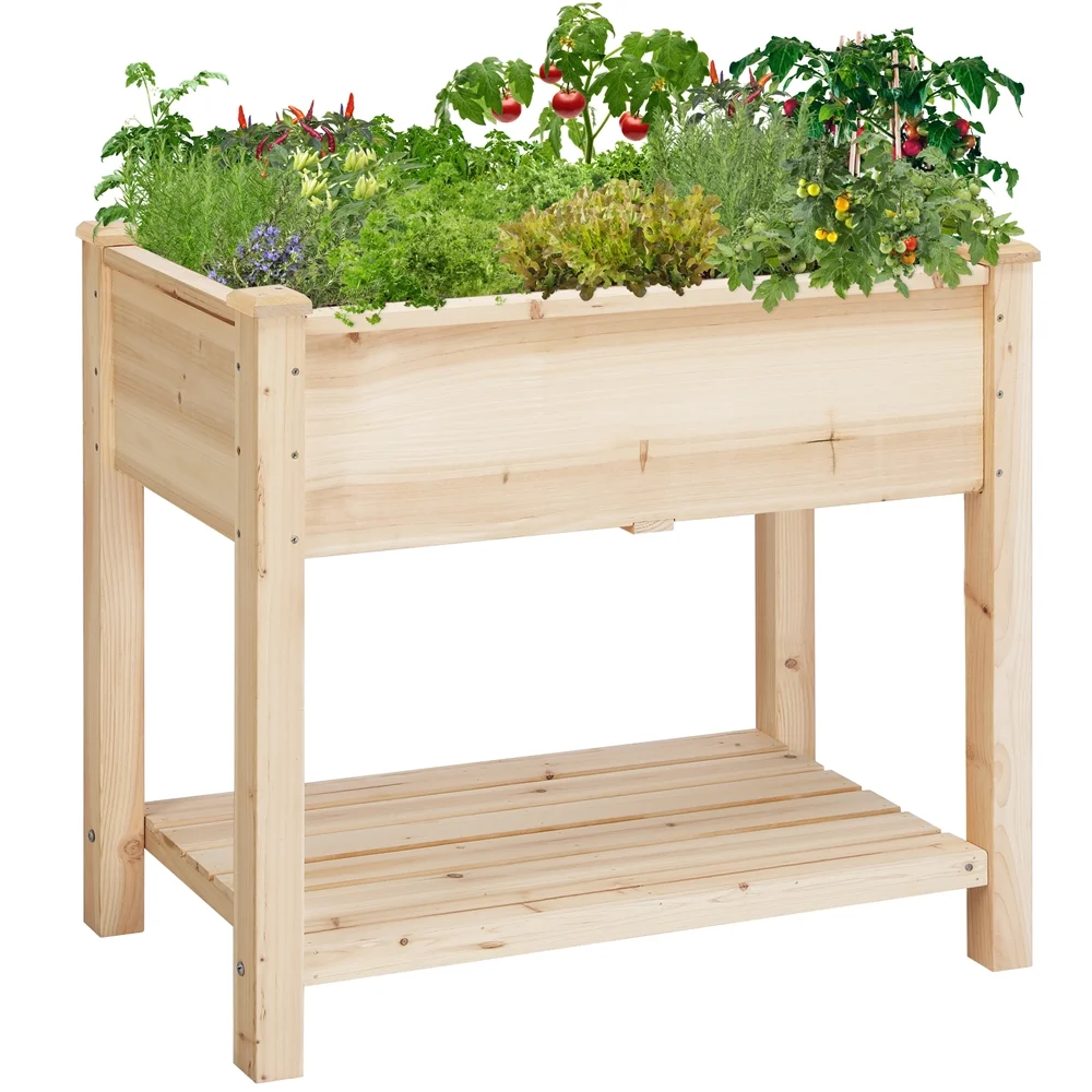 Yaheetech Wooden Raised Garden Bed Elevated Planter Box