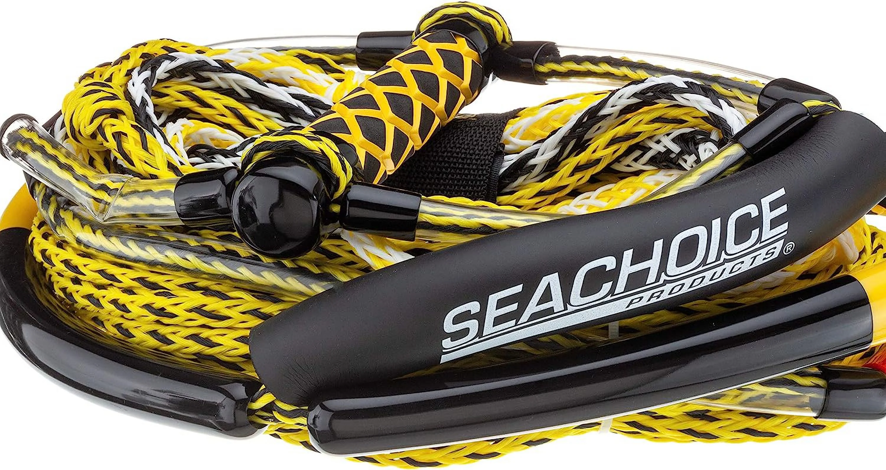 Seachoice 5-Section Wakeboard Rope, 75 Ft. Long, 15 In. Handle w/ Textured EVA Grip, 6 In. Trick Handle